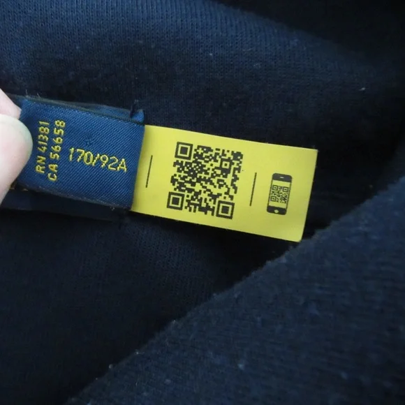 Polo Ralph Lauren Men’s Navy Blue Gold Crest Double Knit Hoodie Sweatshirt Small - Picture 12 of 12